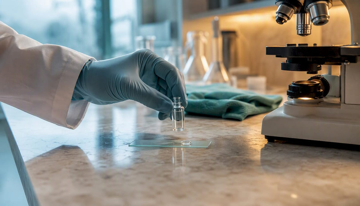 Liposomal formulering bliver undersøgt i laboratoriet
