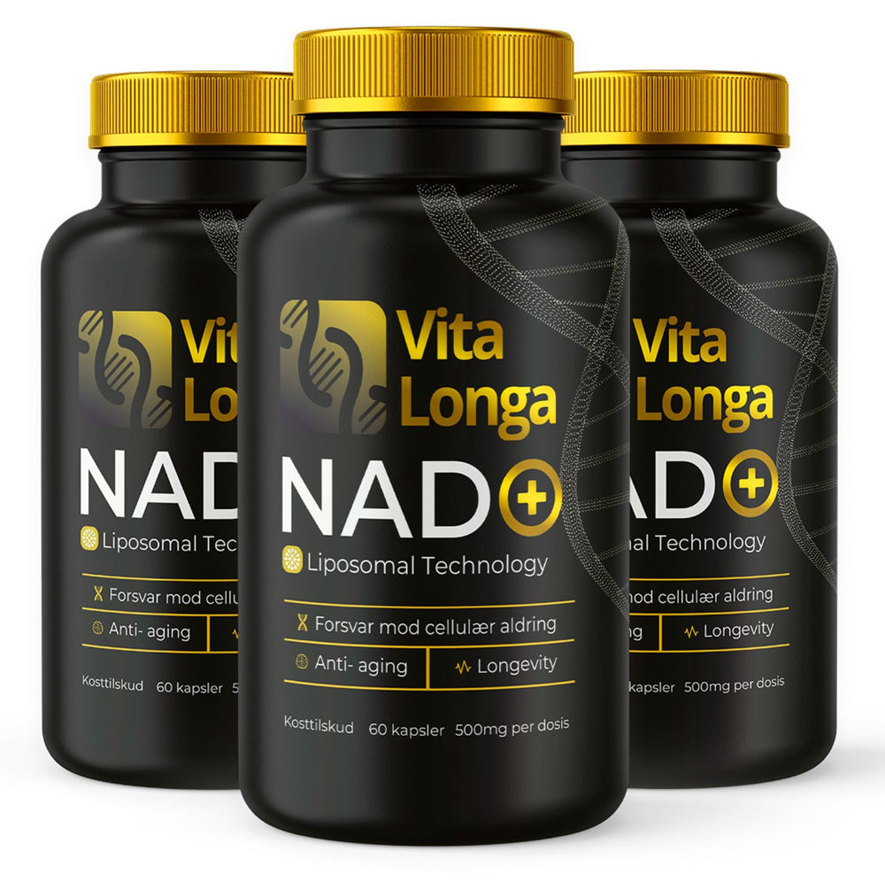 (3-pack) VITA LONGA NAD+, 60 kapsler, 500 mg. 99,6% renhed