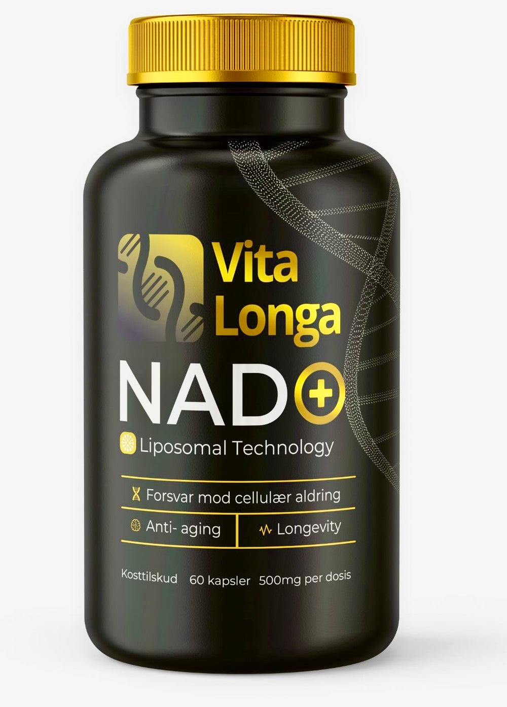 VITA LONGA NAD+, 60 kapsler, 500 mg. 99,6% renhed